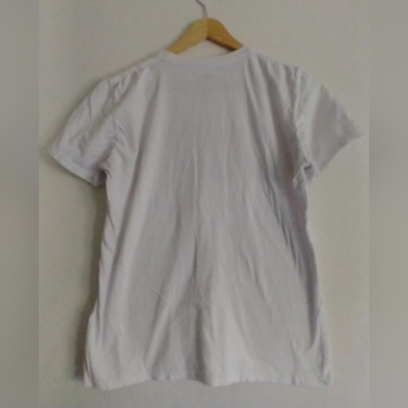 Y2K 90's OBEY Watching You Size Small T Shirt White and Red - Picture 3 of 3